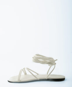 Alternative view of Λευκά σανδάλια με κορδόνια
