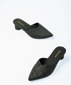 Mule μαύρα pvc