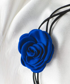 Alternative view of Blue Rose Choker