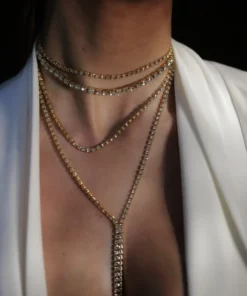 Alternative view of Choker με Στρας Πολλαπλών Σειρών
