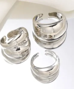 Alternative view of Σετ δαχτυλιδιού με ανοιχτό μανίκι - Silver