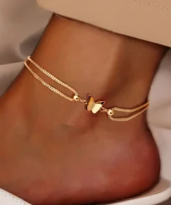 GOLD βραχιόλι πεταλούδας, υποαλλεργικό