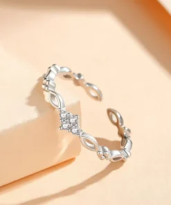 Λαμπερό silver Δαχτυλίδι με Ζιργκόν