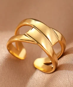 Δαχτυλίδι gold για Γυναίκες Φύλλο Email Zinc Alloy