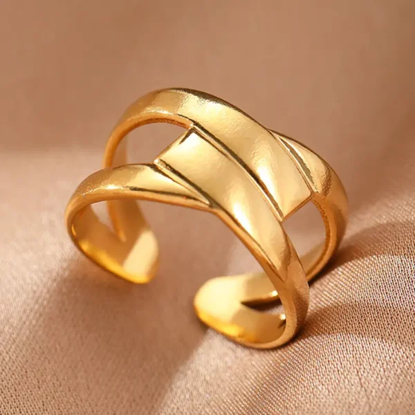 Δαχτυλίδι gold για Γυναίκες Φύλλο Email Zinc Alloy