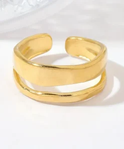 Alternative view of Ρυθμιζόμενο Ανοιχτό Δαχτυλίδι Μανσέτας gold
