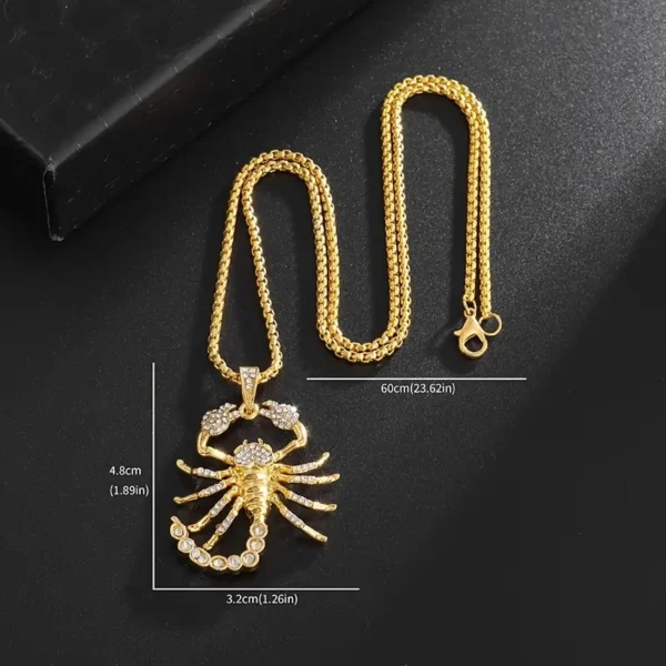 Trendy Zircon Golden Scorpion μενταγιόν SILVER - Image 2