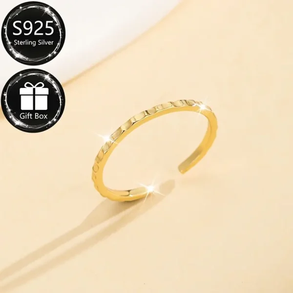 S925 Sterling Silvery Summer Beach Thin Open Women'S Foot Ring - Image 3