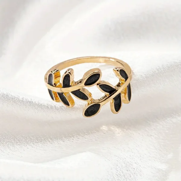 Φύλλο Email Zinc Alloy Δαχτυλίδι - Image 5