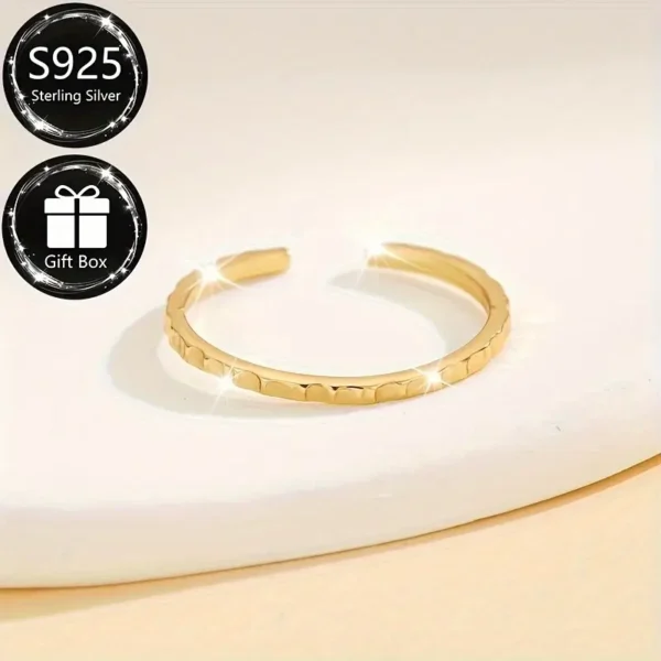 S925 Sterling Silvery Summer Beach Thin Open Women'S Foot Ring - Image 4