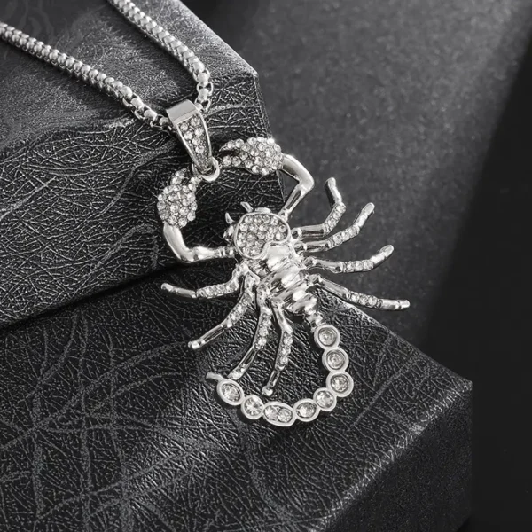 Trendy Zircon Golden Scorpion μενταγιόν SILVER
