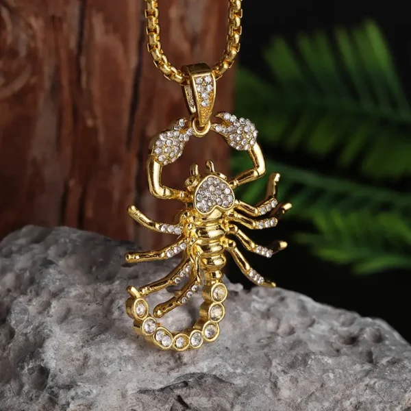 Trendy Zircon Golden Scorpion μενταγιόν GOLD