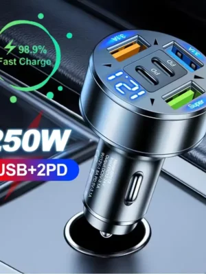 250W φορτιστής με γρήγορο φόρτιση PD QC3.0 USB C