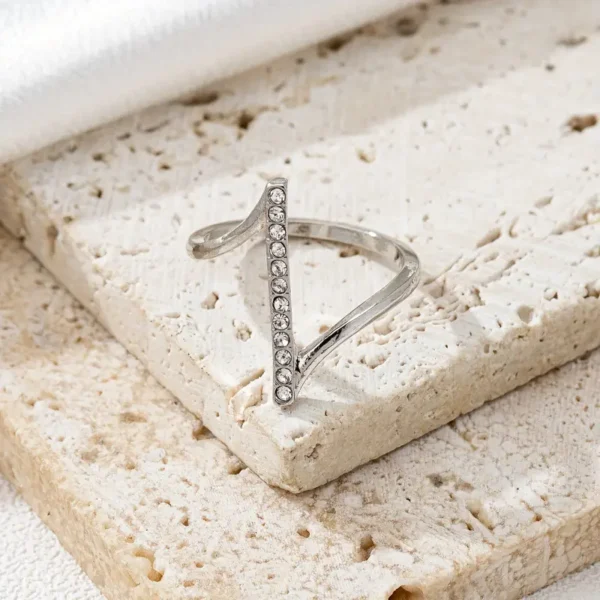 Δαχτυλίδι Γυναικείο με Σχέδιο Μίας Λέξης SILVER - Image 2