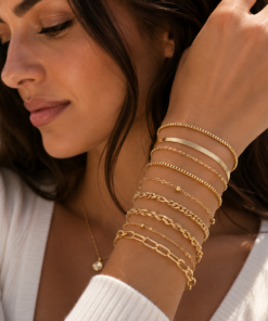 11pcs αλυσίδες με ρόμβους gold