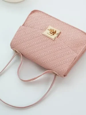 Σικ Ριγέ Τσάντα Ώμου για Γυναίκες ροζ