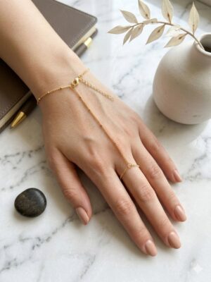 Αλυσίδα βραχιόλι  με τύπου δαχτυλίδι