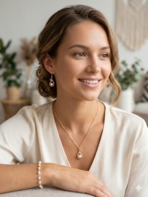 Σετ Κοσμημάτων με Κολιέ  και σκουλαρικια