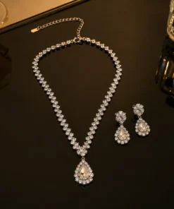 Alternative view of Silver Crystal Jewelry Set