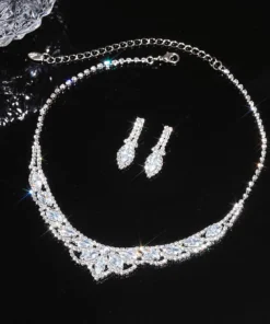 Alternative view of Luxury Crystal Bridal Set Με Κολιέ Και Σκουλαρίκια
